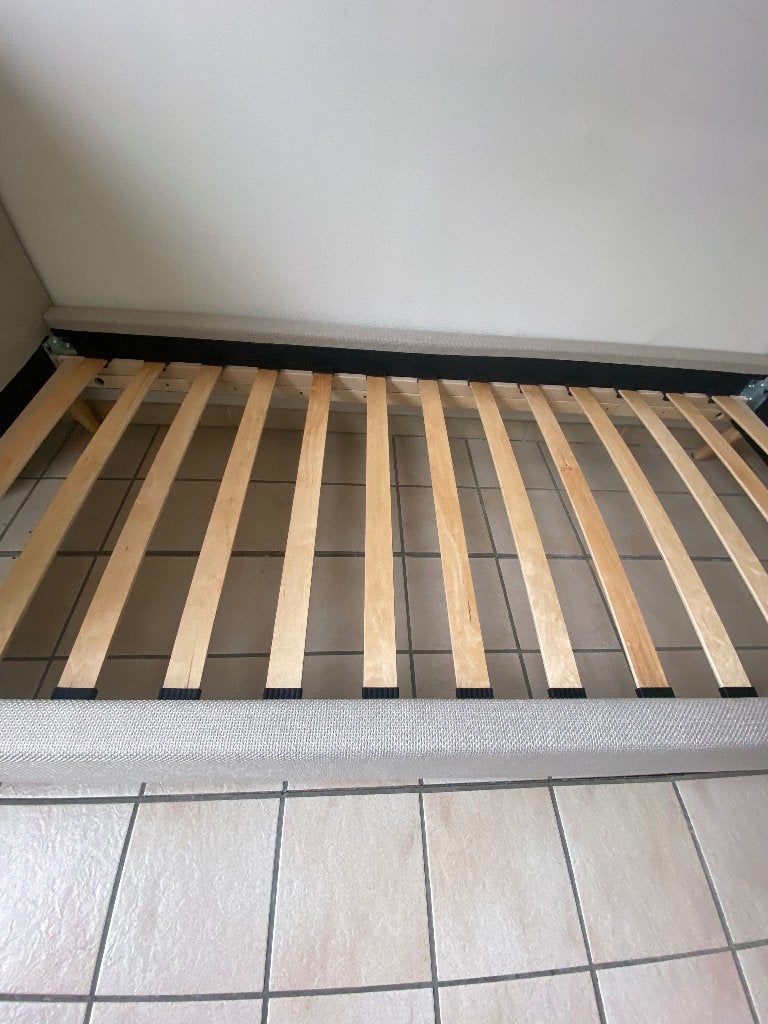 Bed, 90 cm, Beige, Enlèvement, 200 cm
