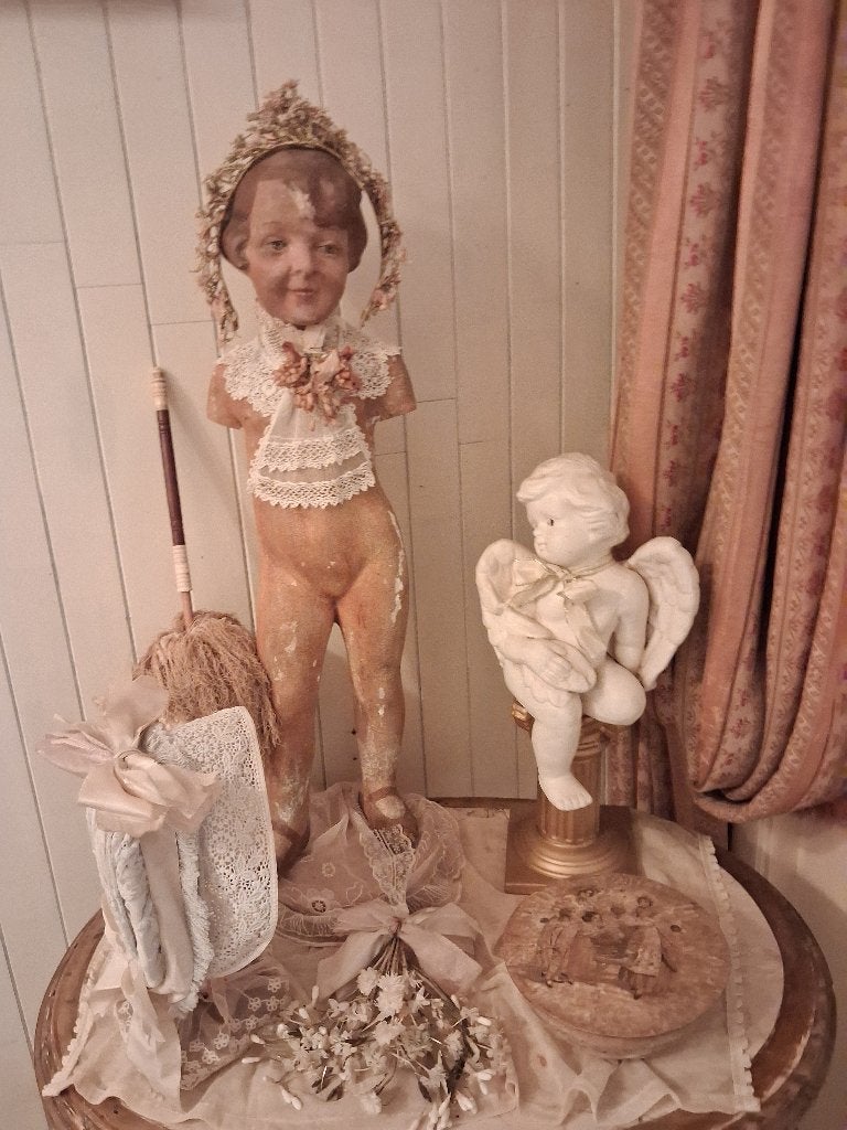 Antiek Mannequin van Gips of Plaaster , kleintje , Zéér Oud, Antiek en Kunst, Ophalen of Verzenden