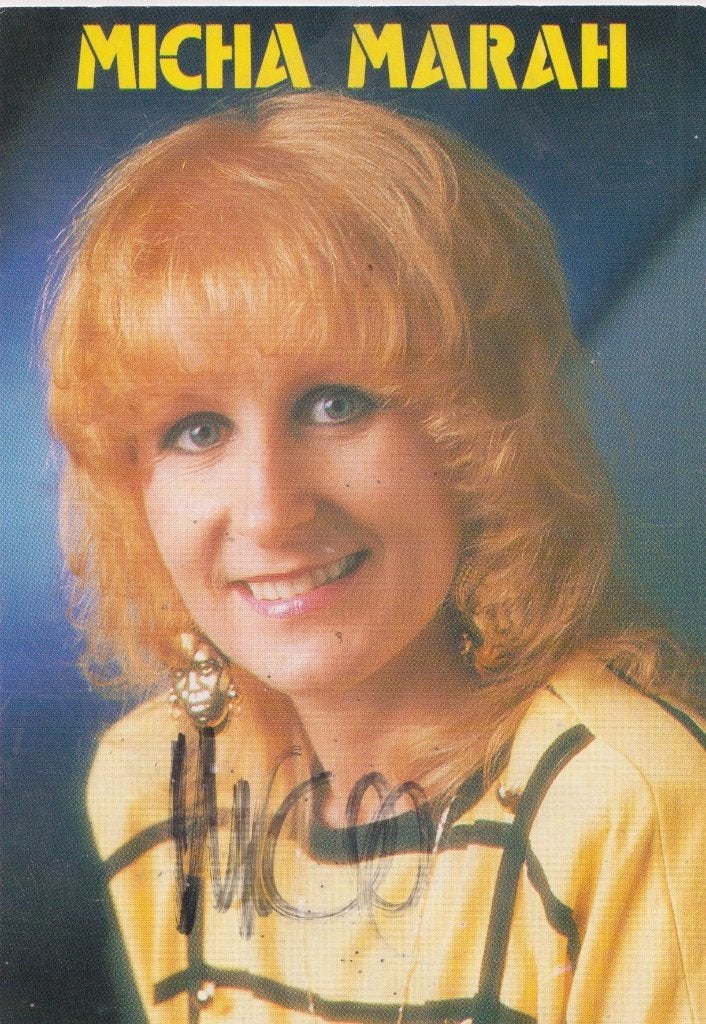 Foto / Postkaart  – Micha Marah - Gesigneerd - Muziek, Enlèvement ou Envoi, Utilisé, Photo ou Carte, Signé