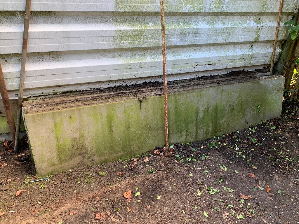 8 betonplaten gratis, Ophalen, Gebruikt, 20 tot 50 mm