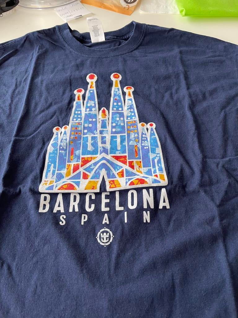 Tshirt Barcelona. Maat xl, Kleding | Heren, Verzenden, Zo goed als nieuw, Maat 56/58 (XL), Blauw