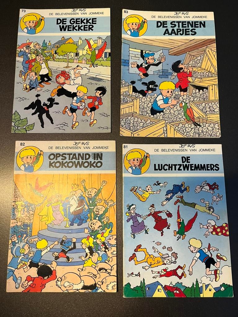 4x Jommeke Strips (Zwart-Wit) - Nrs 73, 81, 82, 83, Ophalen, Zo goed als nieuw