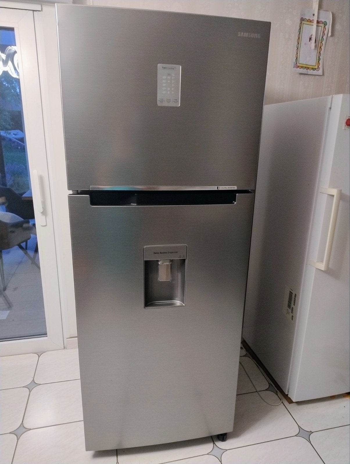 Samsung koelkast/diepvries, Ophalen, Gebruikt, 200 liter of meer, 60 cm of meer