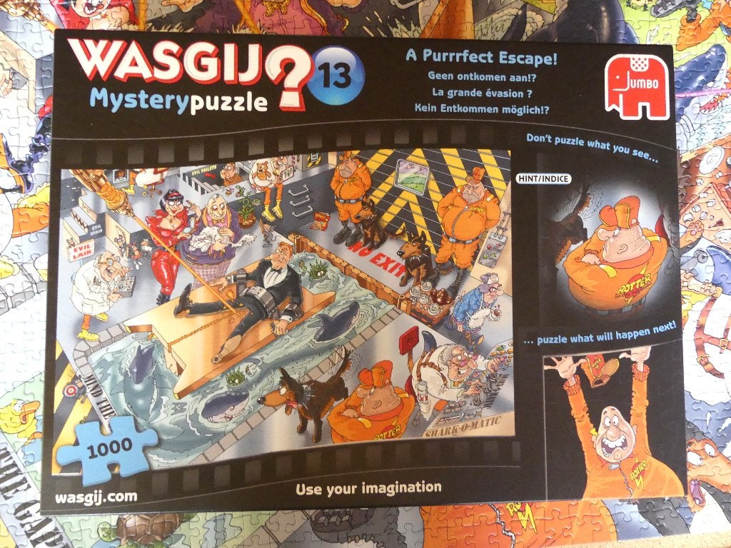 Puzzel Jumbo WASGIJ ? - Mystery - A Purrrfect Escape !, Ophalen of Verzenden, 500 t/m 1500 stukjes, Gebruikt, Legpuzzel