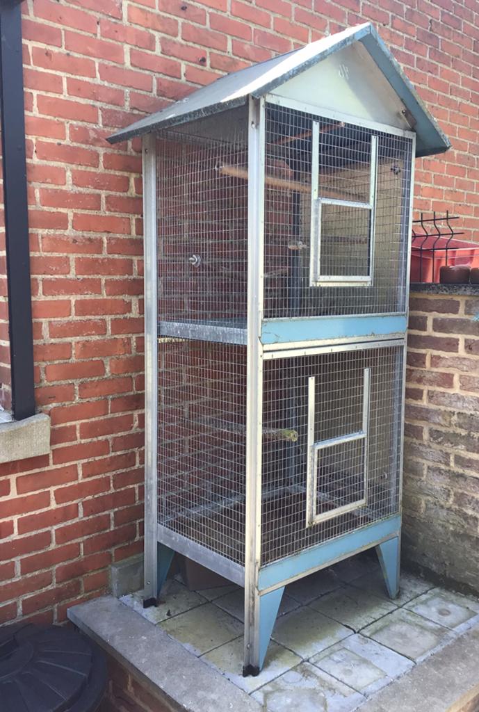 Voliere aluminium, Dieren en Toebehoren, Vogels | Hokken en Kooien, Gebruikt, Volière, Aluminium, Ophalen