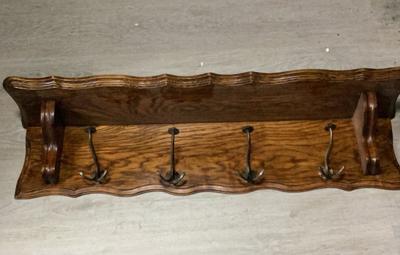 Eiken kapstok, Ophalen, Gebruikt, Hout, Wandkapstok