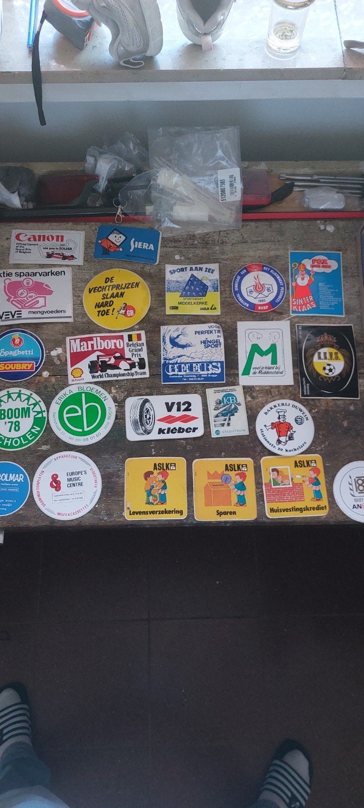allerlij vintage stickers, Ophalen