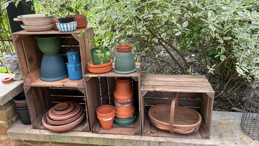 Cageots ou casiers en bois– ambiance atelier/jardin, Enlèvement, Comme neuf, Bois, Jardin