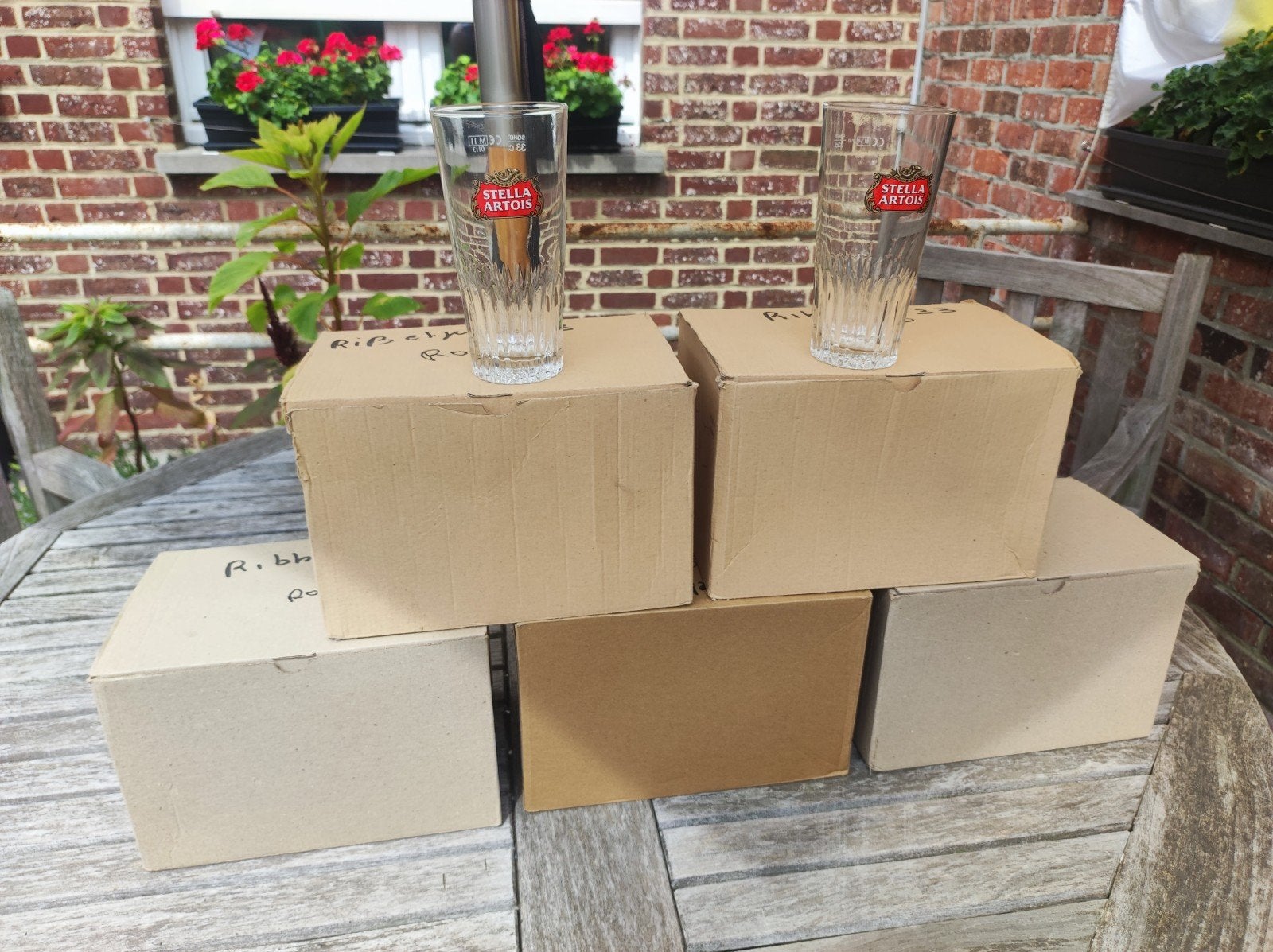 Stella Artois 33cl ribbel, Verzamelen, Ophalen, Nieuw, Glas of Glazen, Stella Artois