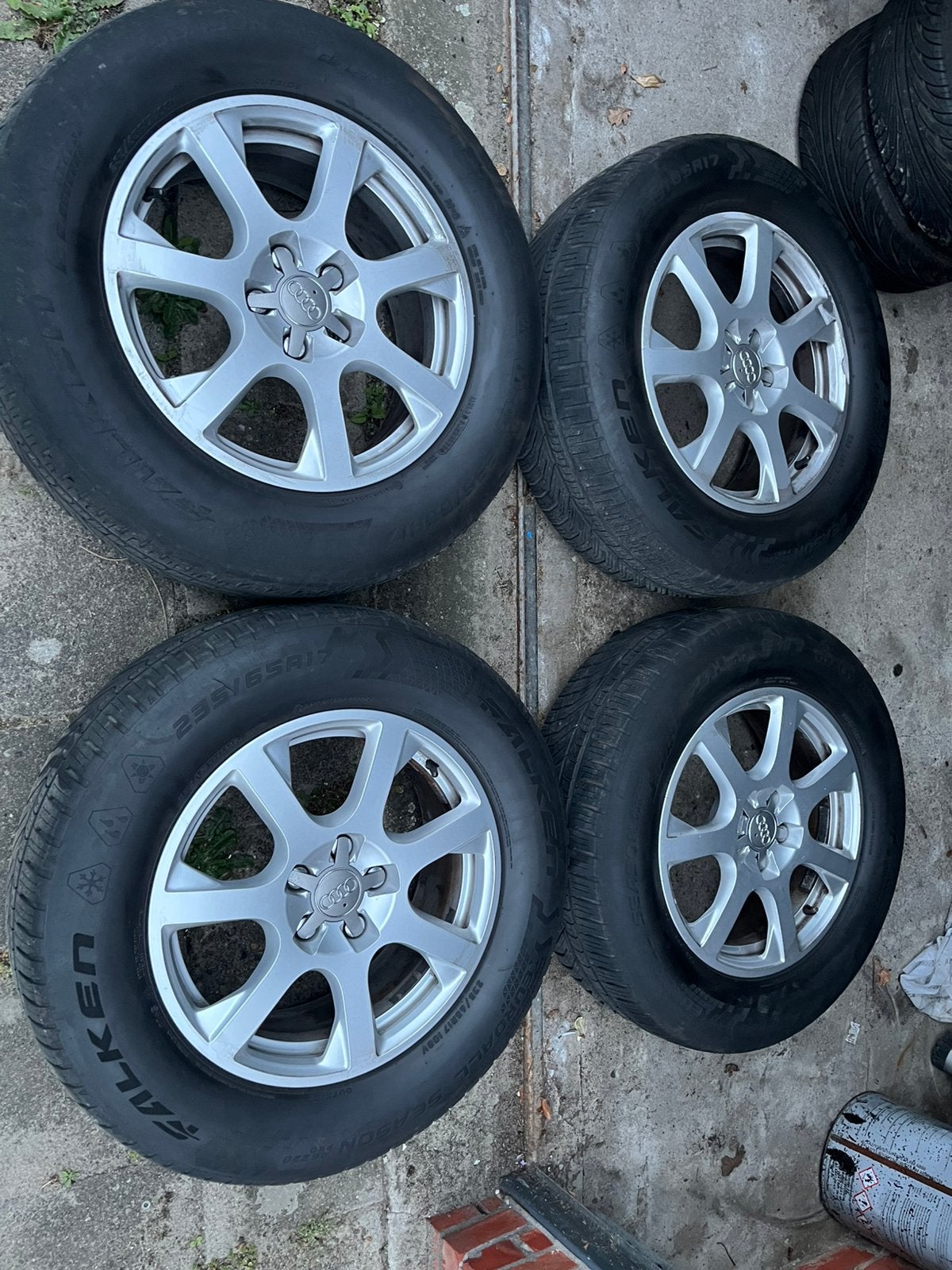 Audi q5 17 inch met banden steek 5x112, Auto-onderdelen, Ophalen, Gebruikt, Banden en Velgen, 17 inch