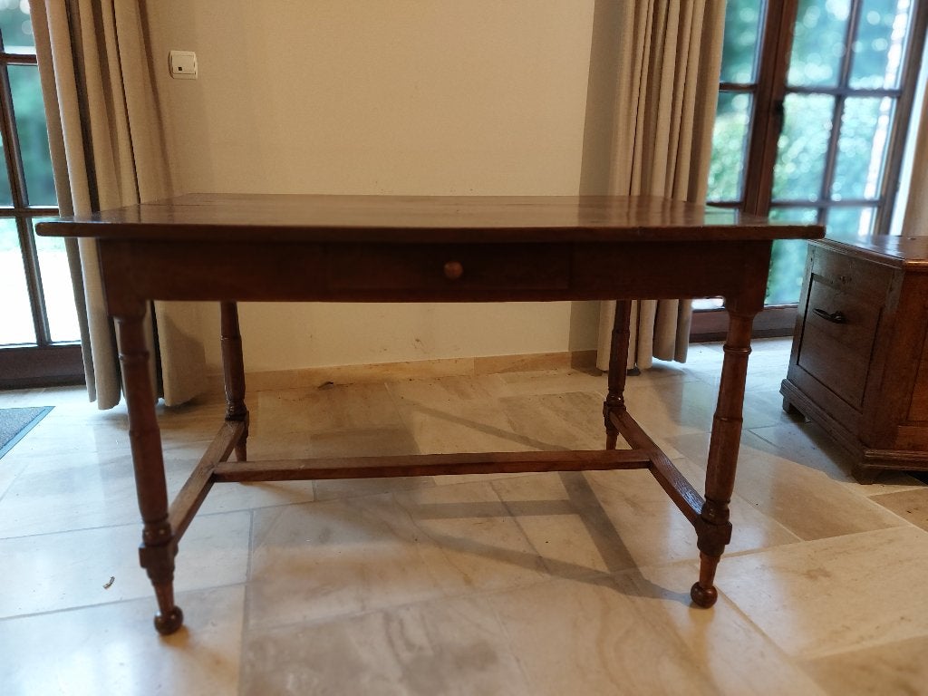 Table bureau ancienne en bois – style Louis-Philippe, Enlèvement