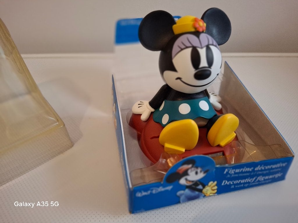 VINTAGE minnie solaire de walt disney, Enlèvement ou Envoi, Mickey Mouse, Comme neuf, Statue ou Figurine