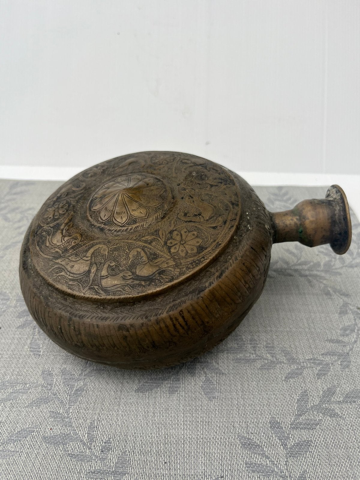 Vintage oliefles, Antiek en Kunst, Antiek | Brons en Koper, Ophalen of Verzenden, Koper
