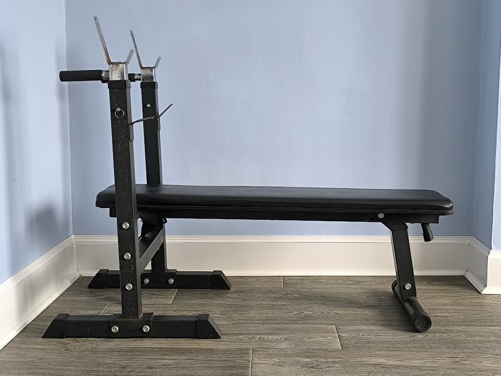 Bench Press Banc de fitness  + dips, Sports & Fitness, Enlèvement, Utilisé, Bras, Banc d'exercice