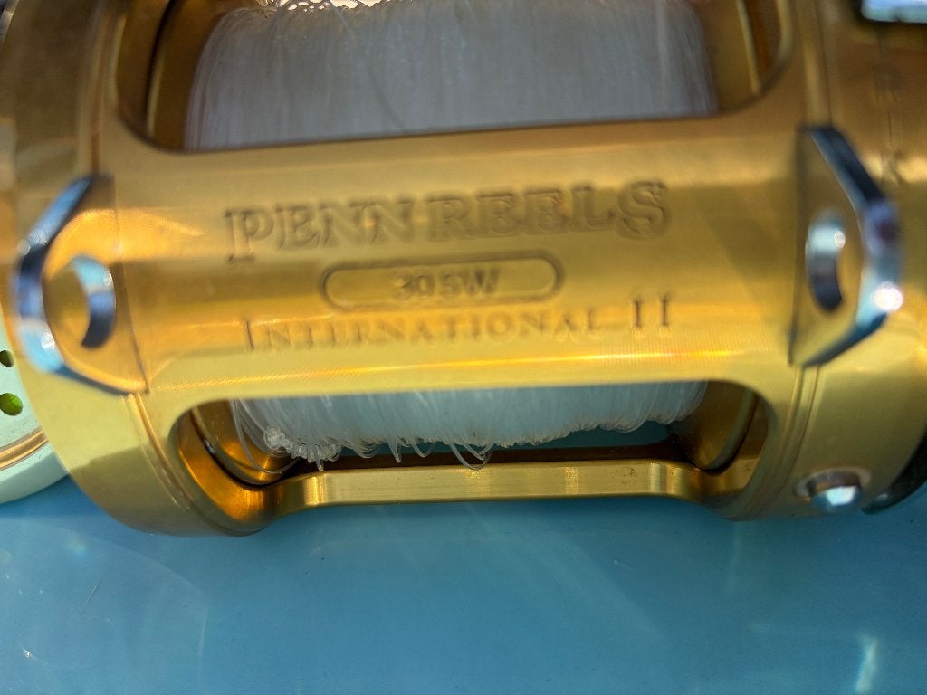 Penn International II  reel, Ophalen of Verzenden, Zo goed als nieuw, Complete set