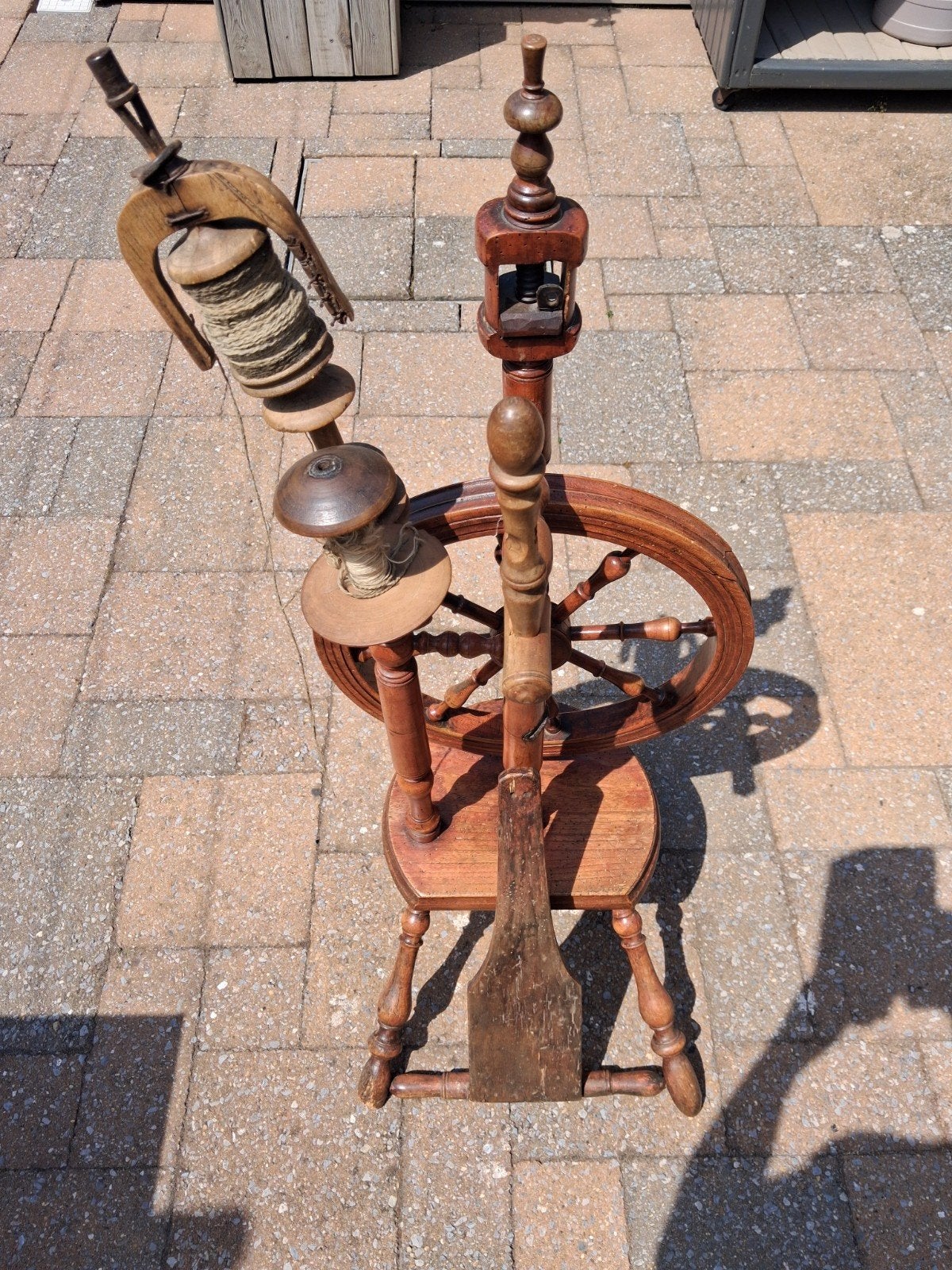 spinnewiel, Ophalen, Spinnewiel