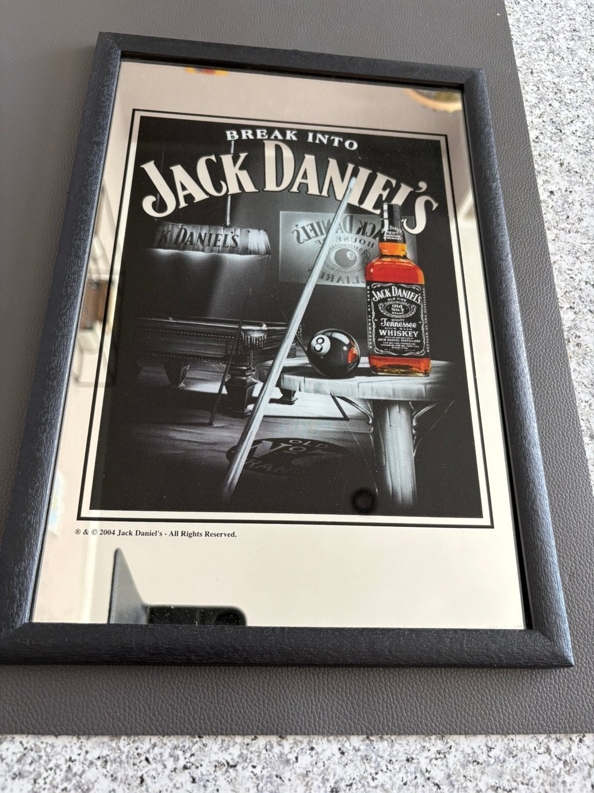Cadre/miroir « JACK DANIEL’S » (32/22 cm), Enlèvement ou Envoi