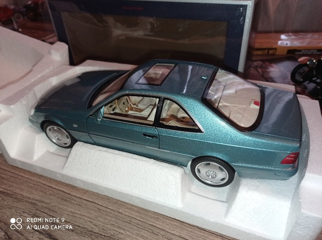 Miniature Mercedes Benz CL600 C140 Bleu Norev 1/18, Enlèvement ou Envoi, Neuf, Voiture, Norev