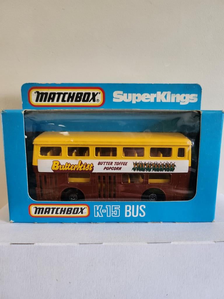 Matchbox Superkings The Londoner (1985) Butterkist K15 - 21, Hobby en Vrije tijd, Modelauto's | Overige schalen, Ophalen of Verzenden