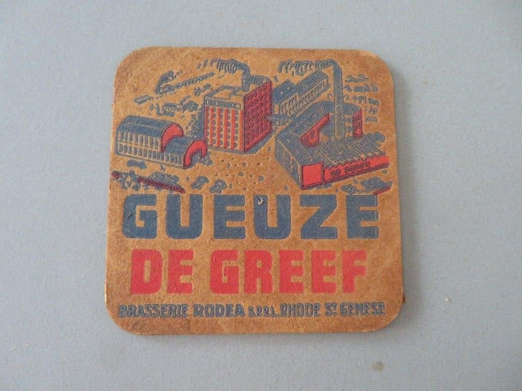 bierviltje Geuze De Greef Brasserie Rodea St. Genesius Rode, Verzamelen, Ophalen of Verzenden, Zo goed als nieuw, Viltje(s), Overige merken