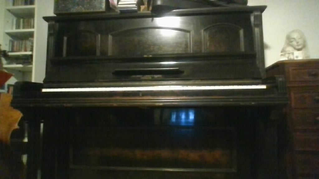 piano, Muziek en Instrumenten, Ophalen, Gebruikt, Zwart, Piano