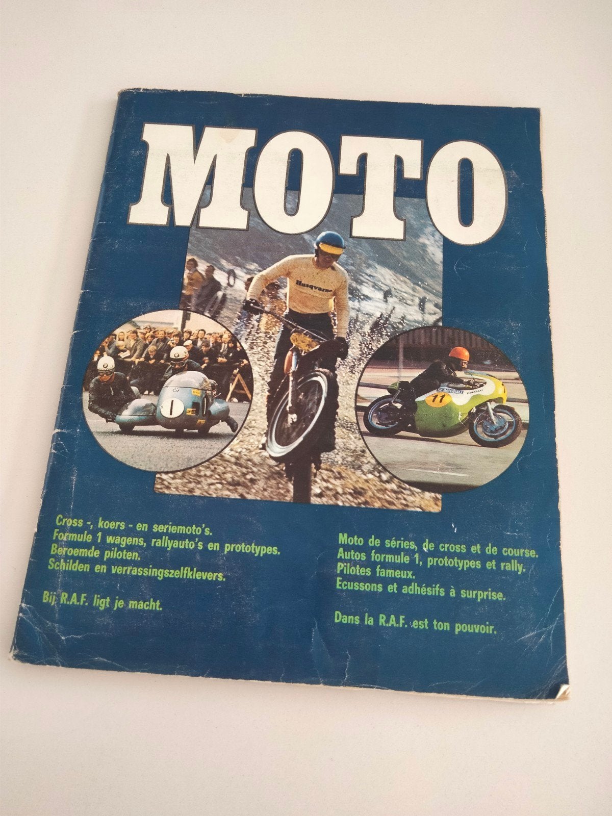 Vintage jaren 70 MOTO sticker boek rally race motocross, Ophalen of Verzenden