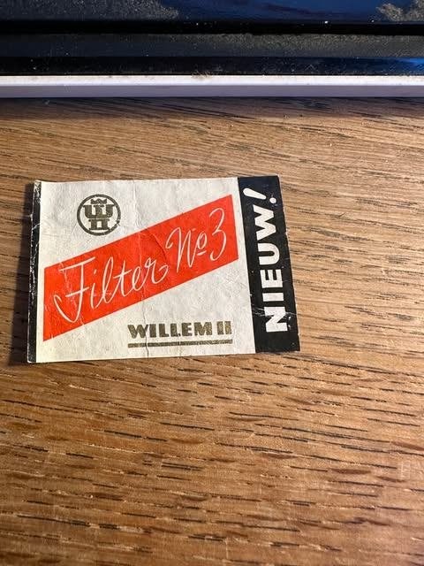 luciferdoos etiket label filter N 3 Willem II, Collections, Boîtes ou marques d'allumettes, Enlèvement ou Envoi, Willem II, Utilisé