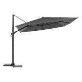 Parasol neuf déporté carré inclinable MELHIA Anthracite, Neuf, 3 à 4 mètres, Étanche, Enlèvement