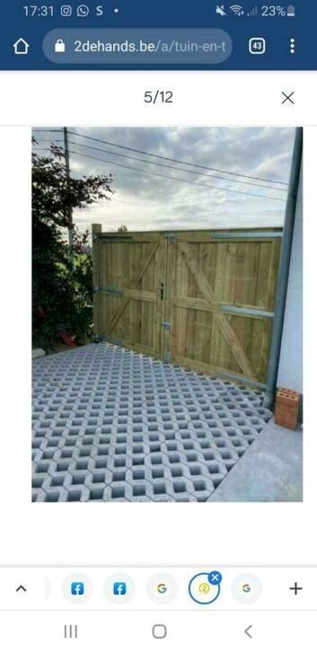 2 OVERSTOCK TUİNPOORTEN, Tuin en Terras, Tuinpoorten, Nieuw, Draaipoort, Hout, Ophalen of Verzenden