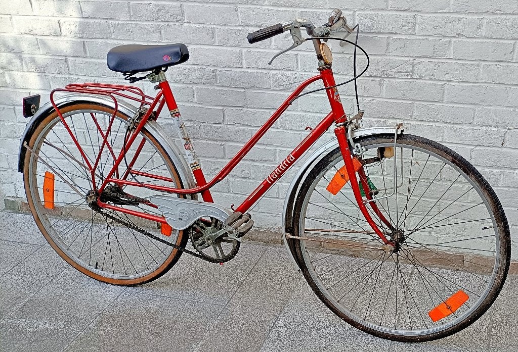 Vélo de ville rouge Flandria vintage de dame en bon état, Enlèvement, Utilisé, Autres marques