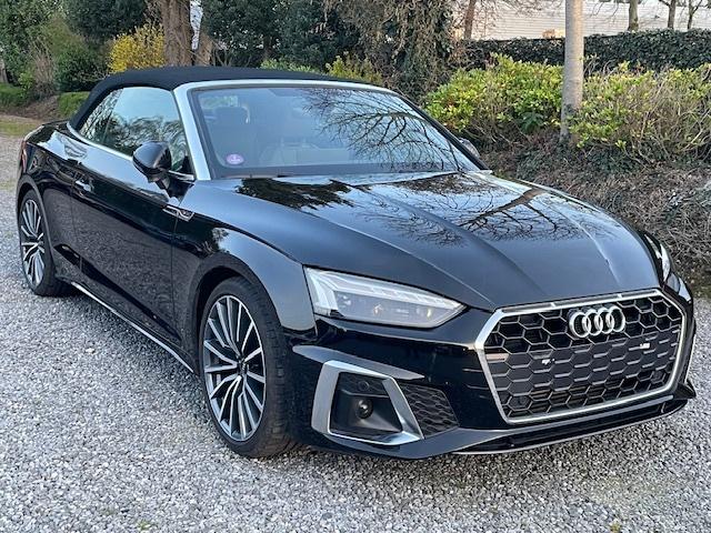 AUDI A5 Cabriolet S -Line 35 TFSI S-Tronnic ,29313km,08/24, Cabriolet, Zwart, Leder, Bedrijf