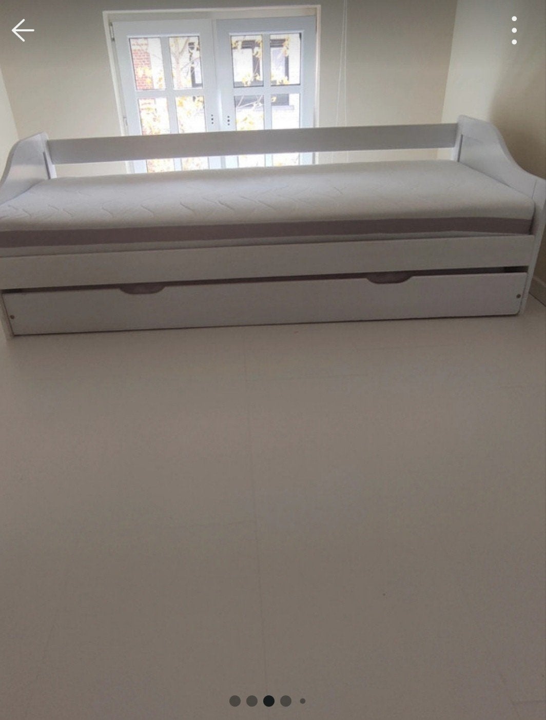 Wit Stapelbed / Logeerbed met Uittrekbed, Ophalen