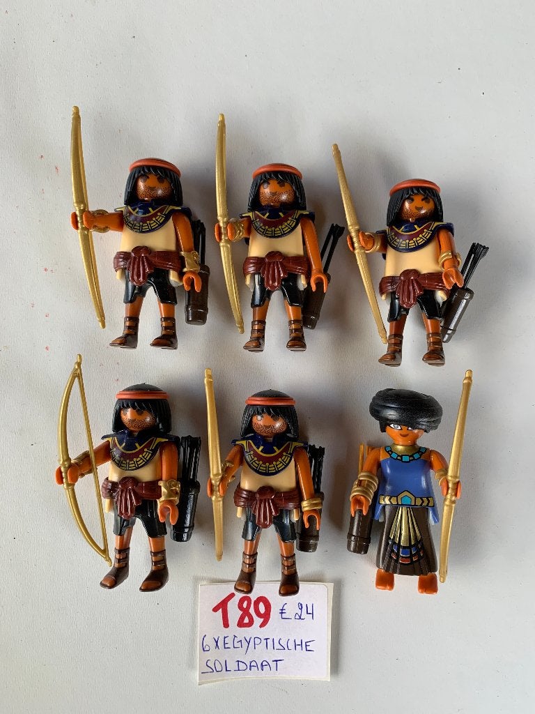 PLAYMOBIL: T89: LOT 6 EGYPTISCHE SOLDATEN, Kinderen en Baby's, Speelgoed | Playmobil, Nieuw, Figuren, Historisch, Ophalen of Verzenden
