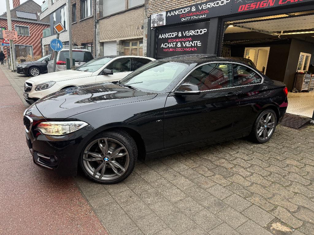 Bmw 220i Benzine Coupé 184Pk 45000km Sport Line Carplay Gps, Automaat, Euro 6, 2 Reeks, Zwart