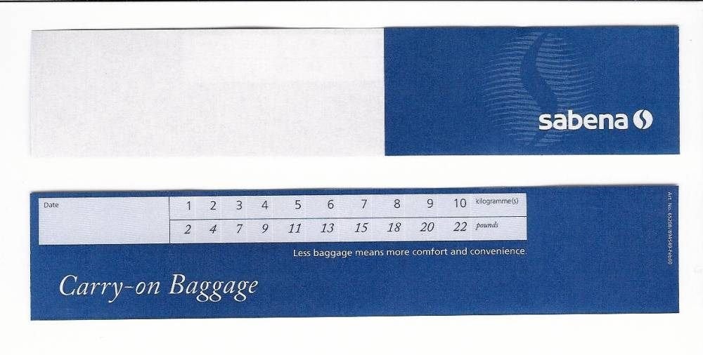 Bagage passager Sabena Label #011 — Bagage à main, Enlèvement ou Envoi, Neuf