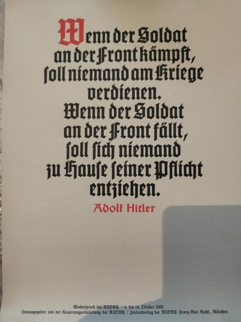 4 affiches de propagande NSDAP 1939-1940 - WWII - HITLER, Enlèvement ou Envoi