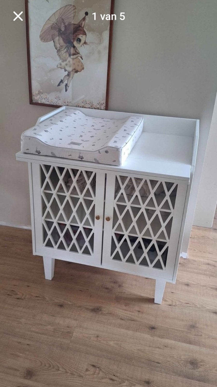 Commode/table à langer Cam Cam Copenhagen Harlequin, 90 à 105 cm, Espace pour les pieds, Comme neuf, Enlèvement