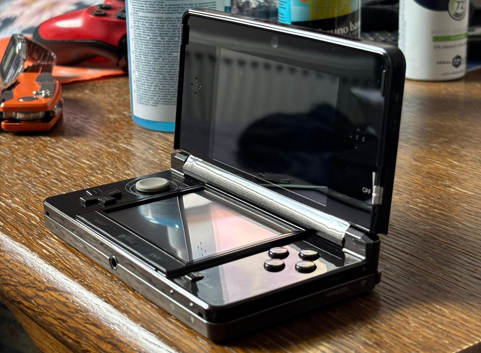 Nintendo 3 DS black/noir Cosmos ( accessoires + jeux ), Enlèvement, Comme neuf