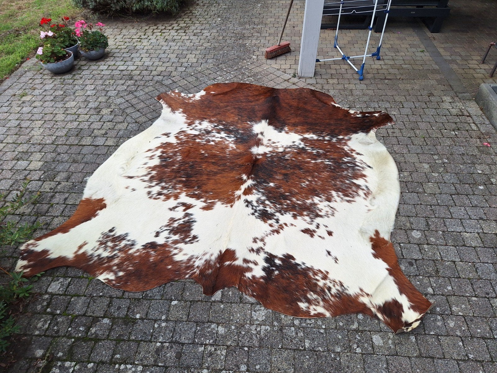 Zeer mooi koeienvel 220/207, Maison & Meubles, 200 cm ou plus, 200 cm ou plus, Brun, Enlèvement