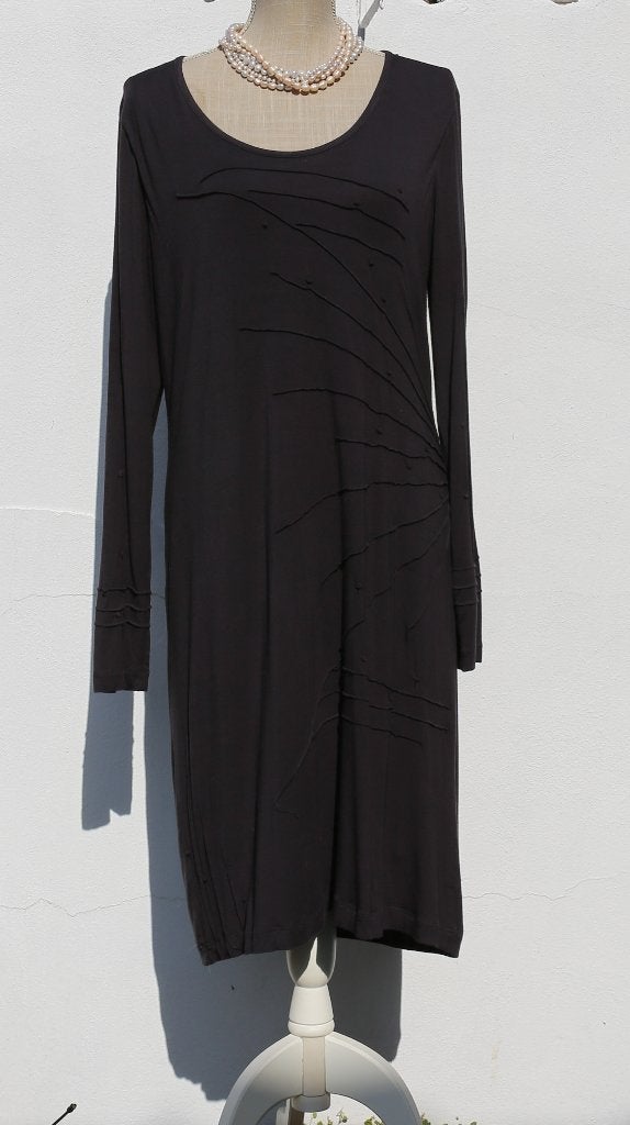 Mooie antracietgrijze jurk - Sandwich - L, Kleding | Dames, Maat 38/40 (M), Ophalen of Verzenden, Zo goed als nieuw, Grijs