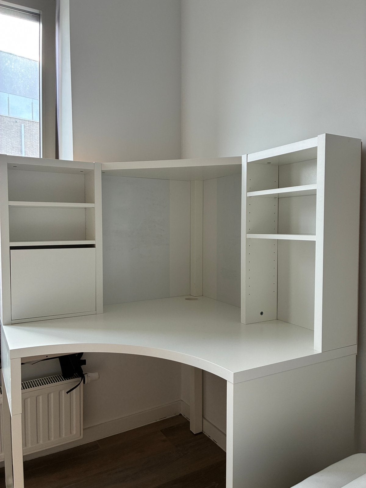 Bureau Ikea d’angle, Comme neuf, IKEA, Blanc, Enlèvement