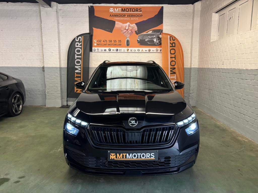 Skoda Kamiq “Monte Carlo”/2020/Benzine/Automaat/Pano/Cam, Auto's, Skoda, Voorwielaandrijving, USB, Leder en Stof, Zwart