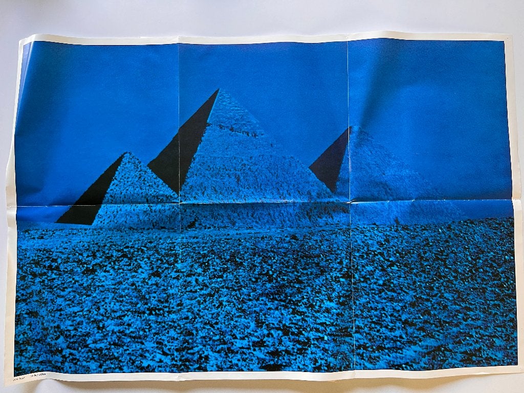 Affiche "Les Pyramides Bleues" - Pink Floyd (affiche seule), Enlèvement ou Envoi, Utilisé
