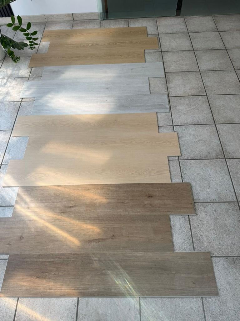 PVC Vinyl Vloer Klik 4,8 mm – €19,95/m² – 4 Kleuren, Doe-het-zelf en Bouw, Ophalen, Kunststof, 50 tot 150 cm, Nieuw