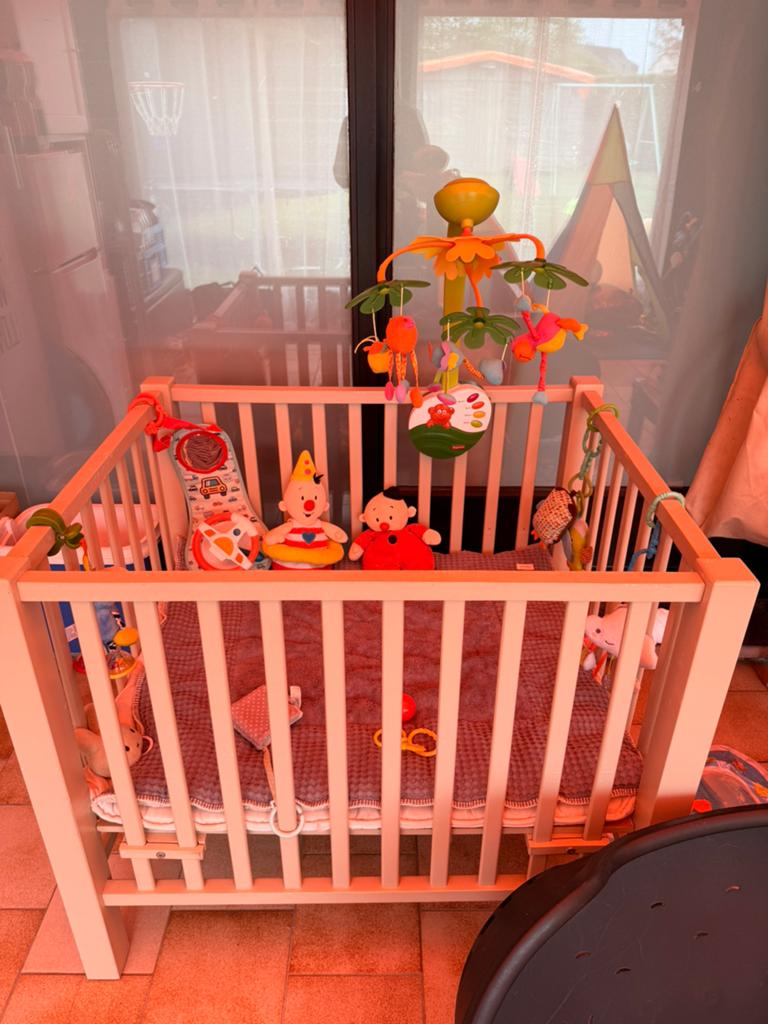 Box + toebehoren, Kinderen en Baby's, Babyparken, Ophalen, Gebruikt, Rechthoekig, In hoogte verstelbaar