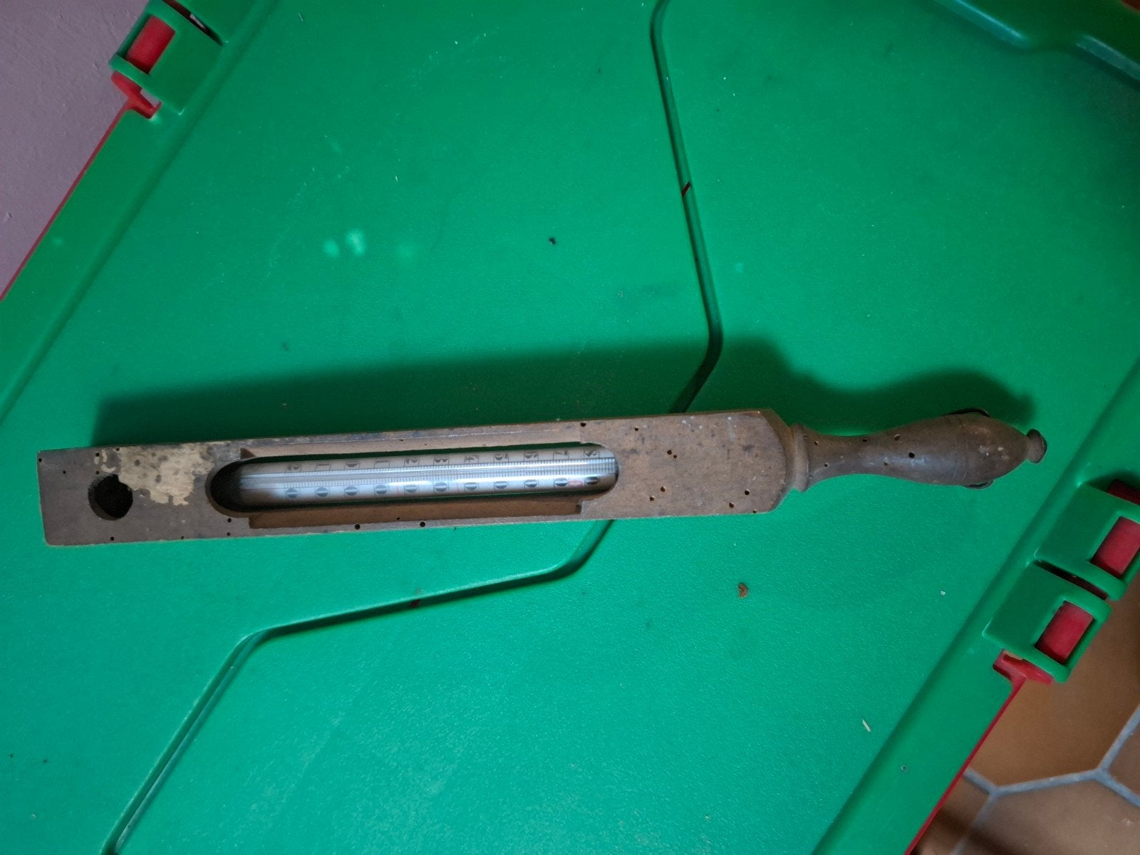Oudheid, zuivelthermometer, Antiek en Kunst, Ophalen of Verzenden