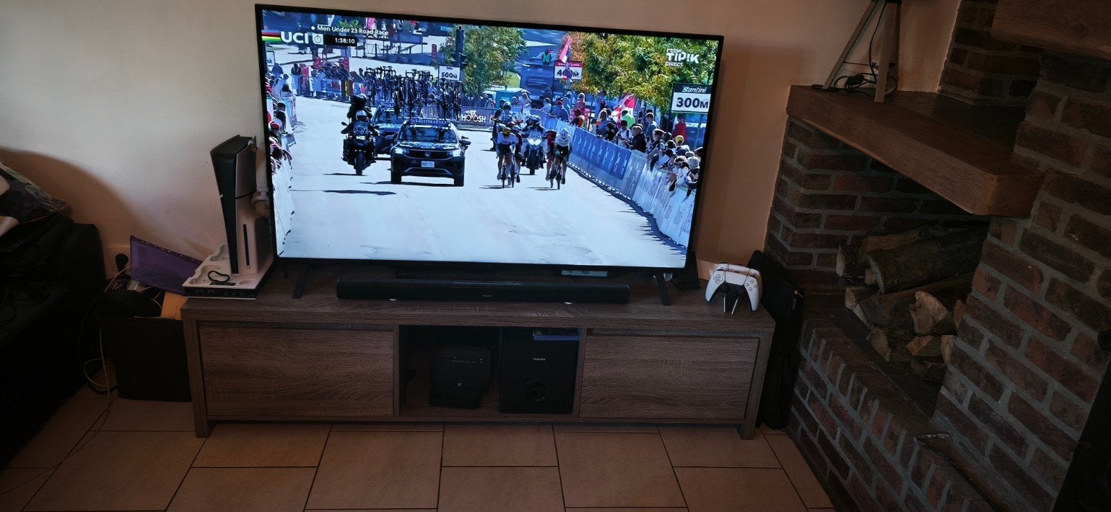 Meuble de télévision + table de salon, Enlèvement, Utilisé, 150 à 200 cm
