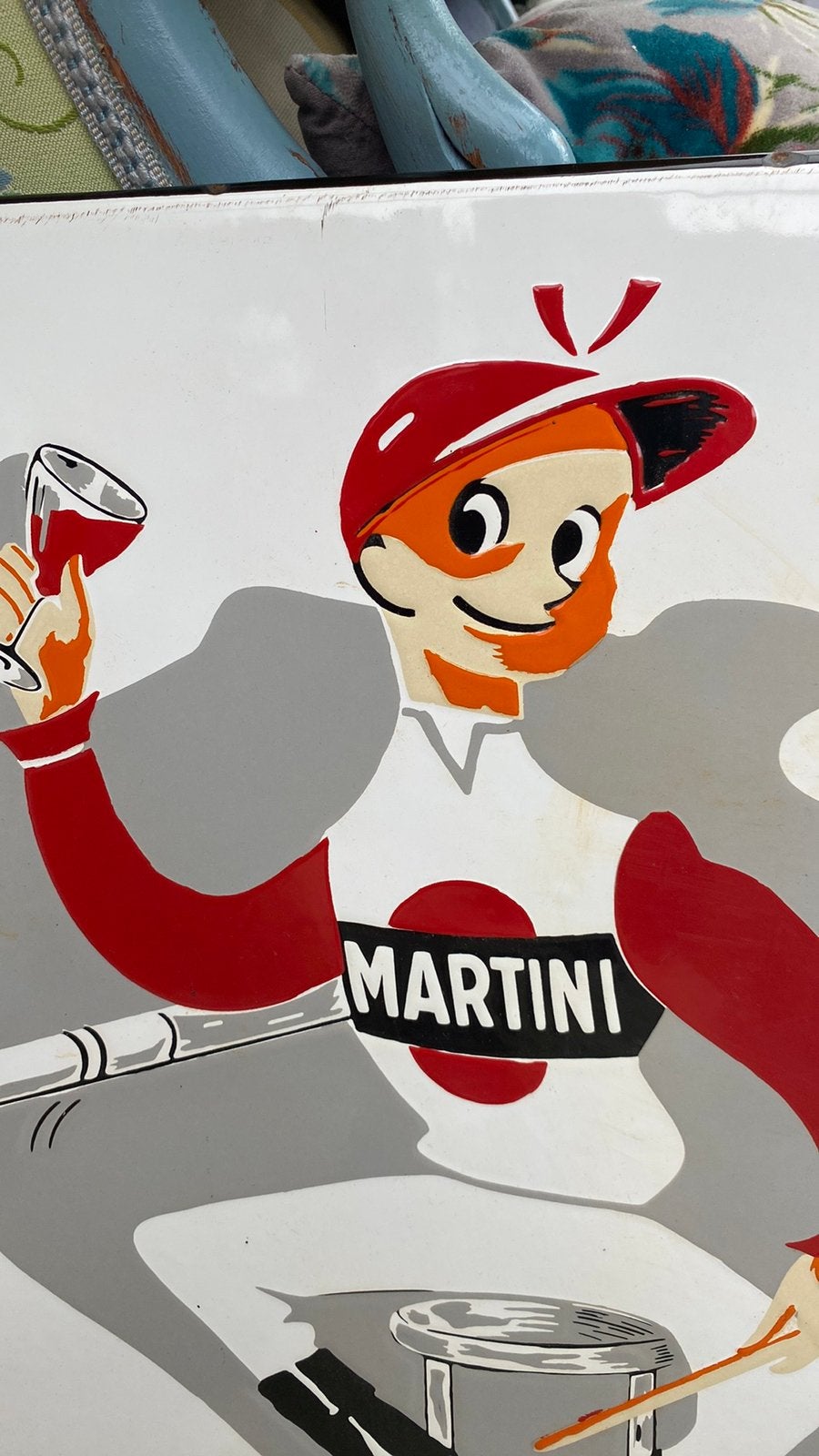 Emaille bord van martini, Verzamelen, Ophalen, Zo goed als nieuw