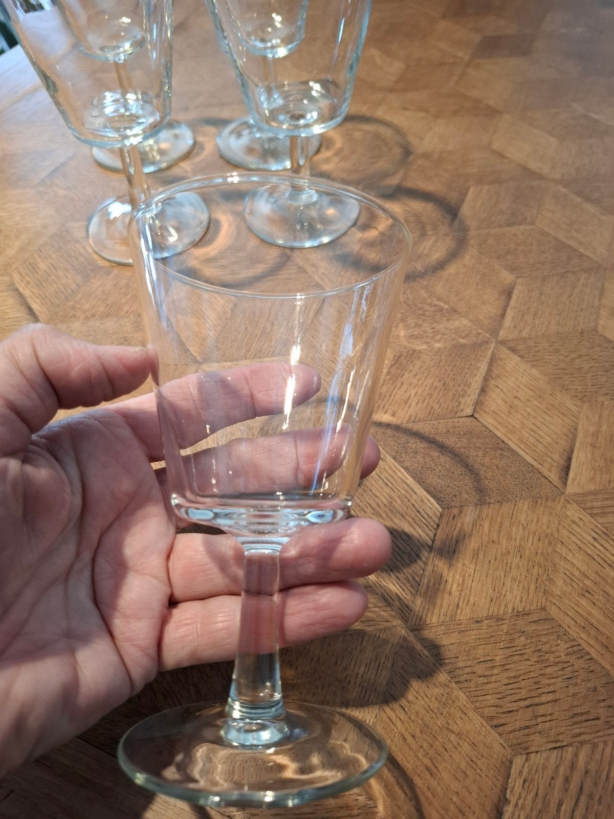 5 stuks glazen, Ophalen