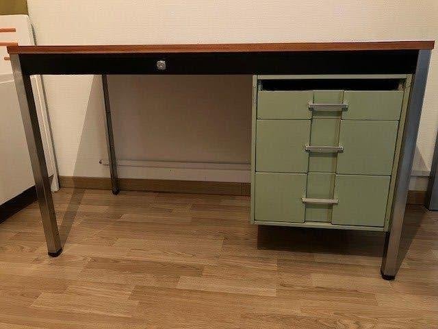 Metalen bureau, Vintage, Enlèvement